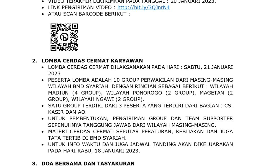 Lomba Konten Instagram dan TikTok Layanan dan Ucapan Milad BMD Syariah ke-22: “22 Tahun BMD Syariah Bersatu untuk Maju”